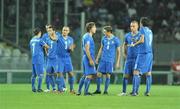 9 September 2009;  Italian players before the start of the second half. 2010 FIFA World Cup Qualifier, Italy v Bulgaria, Olympico Stadium, Turin, Italy. Picture credit: David Maher / SPORTSFILE