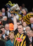 6 September 2009; Kilkenny's, Michael Kavanagh, lifts the Liam MacCarthy cup. GAA Hurling All-Ireland Senior Championship Final, Kilkenny v Tipperary, Croke Park, Dublin. Picture credit: Brian Lawless / SPORTSFILE