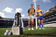 9 September 2009; Kilkenny captain David Langton, left, with Clare captain Ciaran O'Doherty ahead of the Bord Gais Energy GAA Hurling U-21 All-Ireland Final. The match between Kilkenny and Clare will take place at GAA Headquarters on Sunday, 13th September, throw in at 4.30pm. The match will be televised live on TG4. Croke Park, Dublin. Picture credit: Brian Lawless / SPORTSFILE