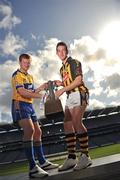 9 September 2009; Clare captain Ciaran O'Doherty, left, and Kilkenny captain David Langton ahead of the Bord Gais Energy GAA Hurling U-21 All-Ireland Final. The match between Kilkenny and Clare will take place at GAA Headquarters on Sunday, 13th September, throw in at 4.30pm. The match will be televised live on TG4. Croke Park, Dublin. Picture credit: Brian Lawless / SPORTSFILE