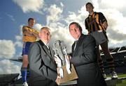 9 September 2009; Uachtarán Chumann Lúthchleas Gael Criostóir Ó Cuana with Nicky Doran, Head of Marketing at Bord Gais Energy, with Kilkenny captain David Langton, left, and Clare captain Ciaran O'Doherty ahead of the Bord Gais Energy GAA Hurling U-21 All-Ireland Final. The match between Kilkenny and Clare will take place at GAA Headquarters on Sunday, 13th September, throw in at 4.30pm. The match will be televised live on TG4. Croke Park, Dublin. Picture credit: Brian Lawless / SPORTSFILE