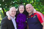 10 September 2009; Special Olympics athlete Emily Hurley, from Kilmallock, Co. Limerick, with rugby stars Keith Wood and John Hayes at the launch of the 2010 Special Olympics Ireland Games. The Games will take place in Limerick from 9-13th June. Nineteen hundred athletes will participate in 4 days of sporting competition in venues throughout Limerick. The Games will be supported by a team of 3,500 volunteers who will be recruited over the coming months. Concert Hall, Limerick University, Limerick. Picture Credit: Kieran Clancy / SPORTSFILE