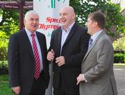10 September 2009; Cathal Magee, Managing Director, Eircom Retail, left, with Keith Wood and Matt English, right, CEO, Special Olympics Ireland, at the launch of the 2010 Special Olympics Ireland Games. The Games will take place in Limerick from 9-13th June. Nineteen hundred athletes will participate in 4 days of sporting competition in venues throughout Limerick. The Games will be supported by a team of 3,500 volunteers who will be recruited over the coming months. Concert Hall, Limerick University, Limerick. Picture Credit: Kieran Clancy / SPORTSFILE