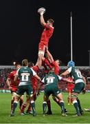 12 December 2015; Dave Foley, Munster, claims possession in a lineout. European Rugby Champions Cup, Pool 4, Round 3, Munster v Leicester Tigers. Thomond Park, Limerick. Picture credit: Matt Browne / SPORTSFILE