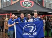 13 December 2015; Leinster supporters, from left, Shane Maguire, Kieran Devanney, Ross Carrick and Damien Baker ahead of the game. European Rugby Champions Cup,  Pool 5, Round 3, RC Toulon v Leinster. Stade Felix Mayol, Toulon, France. Picture credit: Stephen McCarthy / SPORTSFILE