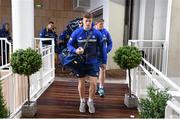 13 December 2015; Leinster's Josh van der Flier arrives ahead of the game. European Rugby Champions Cup,  Pool 5, Round 3, RC Toulon v Leinster. Stade Felix Mayol, Toulon, France. Picture credit: Stephen McCarthy / SPORTSFILE