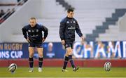 13 December 2015; Leinster's Ian Madigan and Jonathan Sexton warm up ahead of the match. European Rugby Champions Cup,  Pool 5, Round 3, RC Toulon v Leinster. Stade Felix Mayol, Toulon, France. Picture credit: Seb Daly / SPORTSFILE
