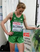 13 December 2015; Ireland's Fionnuala McCormack reacts after finishing fourth in the Senior Women's event. SPAR European Cross Country Championships Hyeres 2015. Paray Le Monial, France. Picture credit: Cody Glenn / SPORTSFILE