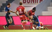 13 December 2015; Ben Te'o, Leinster, is tackled by Mathieu Bastareaud, Toulon. European Rugby Champions Cup,  Pool 5, Round 3, RC Toulon v Leinster. Stade Felix Mayol, Toulon, France. Picture credit: Stephen McCarthy / SPORTSFILE