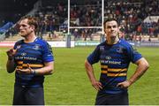 13 December 2015; Jonathan Sexton, right, and Jamie Heaslip, Leinster, following their side's defeat. European Rugby Champions Cup,  Pool 5, Round 3, RC Toulon v Leinster. Stade Felix Mayol, Toulon, France. Picture credit: Stephen McCarthy / SPORTSFILE