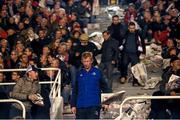 13 December 2015; Leinster head coach Leo Cullen leaves the coaches box as Toulon supporters celebrate a late try. European Rugby Champions Cup,  Pool 5, Round 3, RC Toulon v Leinster. Stade Felix Mayol, Toulon, France. Picture credit: Stephen McCarthy / SPORTSFILE