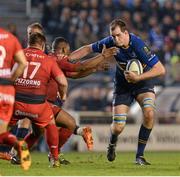 13 December 2015; Devin Toner, Leinster, keeps Toulon's Steffon Armitage at arms length. European Rugby Champions Cup,  Pool 5, Round 3, RC Toulon v Leinster. Stade Felix Mayol, Toulon, France. Picture credit: Seb Daly / SPORTSFILE
