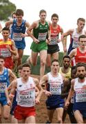 13 December 2015; Ireland's Brandon Hargreaves, top centre, on his way to a 31st place finish in the U23 Men's event. SPAR European Cross Country Championships Hyeres 2015. Paray Le Monial, France. Picture credit: Cody Glenn / SPORTSFILE