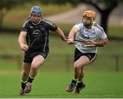 13 December 2015; Ger Aylward, Kilkenny,  2015 All-Stars, in action against Kieran Bergin, Tipperary, 2014 All-Stars. GAA All-Star Tour 2015, sponsored by Opel, 2014 All-Stars v 2015 All-Stars. St Edward’s University, Austin, Texas, USA. Picture credit: Ray McManus / SPORTSFILE
