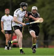 13 December 2015; Neil McManus, Antrim, 2015 All-Stars, in action against Declan Hannon, Limerick, 2014 All-Stars. GAA All-Star Tour 2015, sponsored by Opel, 2014 All-Stars v 2015 All-Stars. St Edward’s University, Austin, Texas, USA. Picture credit: Ray McManus / SPORTSFILE