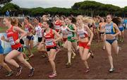 13 December 2015; Ireland's Sophie Murphy, centre right, competes in the Junior Women's event. SPAR European Cross Country Championships Hyeres 2015. Paray Le Monial, France Picture credit: Cody Glenn / SPORTSFILE