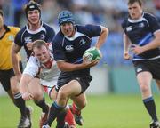 11 September 2009; Noel Reid, Leinster, goes past the tackle of Jonny Simpson, Ulster. Under 20 Interprovincial, Leinster v Ulster, Donnybrook, Dublin. Picture credit: Matt Browne / SPORTSFILE