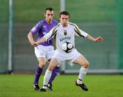 12 September 2009; Conan Byrne, Sporting Fingal, in action against Ollie Cahill, Shamrock Rovers. FAI Ford Cup Quarter-Final, Sporting Fingal v Shamrock Rovers, Morton Stadium, Santry, Dublin. Photo by Sportsfile