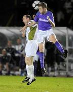 12 September 2009; Corie Treacy, Shamrock Rovers, in action against Alan Kirby, Sporting Fingal. FAI Ford Cup Quarter-Final, Sporting Fingal v Shamrock Rovers, Morton Stadium, Santry, Dublin. Photo by Sportsfile