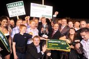12 September 2009; Minister for Arts, Sport and Tourism Martin Cullen, T.D., with winning connections of College Causeway after winning the paddypower.com Irish Greyhound Derby Final. Greyhound Racing, Shelbourne Park, Dublin. Picture credit: Stephen McCarthy / SPORTSFILE