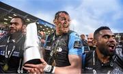 30 May 2015; Glasgow Warriors captain Al Kellock celebrates with the cup. Guinness PRO12 Final, Munster v Glasgow Warriors. Kingspan Stadium, Ravenhill Park, Belfast. Photo by Sportsfile