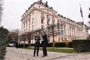 19 December 2015; Republic of Ireland manager Martin O'Neill with FAI Chief Executive John Delaney, outside the  Trianon Palace Versailles, where the Republic of Ireland squad will stay as part of their basecamp facilities for UEFA Euro 2016. Versailles, France. Picture credit: David Maher / SPORTSFILE