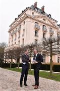 19 December 2015; Republic of Ireland manager Martin O'Neill with FAI Chief Executive John Delaney, outside the  Trianon Palace Versailles, where the Republic of Ireland squad will stay as part of their basecamp facilities for UEFA Euro 2016. Versailles, France. Picture credit: David Maher / SPORTSFILE