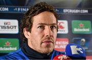 15 December 2015; Leinster's Mike McCarthy speaking during a press conference. Leinster Rugby Press Conference. Leinster Rugby HQ, UCD, Belfield, Dublin. Picture credit: Matt Browne / SPORTSFILE