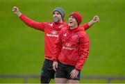 15 December 2015; Munster's Conor Murray, left, and Ian Keatley during squad training. Munster Rugby Squad Training & Press Conference. Limerick. Picture credit: Diarmuid Greene / SPORTSFILE