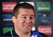 15 December 2015; Leinster scrum coach John Fogarty speaking during a press conference. Leinster Rugby Press Conference. Leinster Rugby HQ, UCD, Belfield, Dublin. Picture credit: Matt Browne / SPORTSFILE