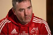 15 December 2015; Munster head coach Anthony Foley speaking during a press conference. Munster Rugby Squad Training & Press Conference, Castletroy Park, Hotel, Limerick. Picture credit: Diarmuid Greene / SPORTSFILE