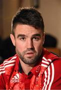 15 December 2015; Munster's Conor Murray speaking during a press conference. Munster Rugby Squad Training & Press Conference, Castletroy Park, Hotel, Limerick. Picture credit: Diarmuid Greene / SPORTSFILE