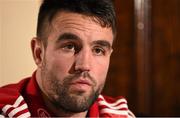 15 December 2015; Munster's Conor Murray speaking during a press conference. Munster Rugby Squad Training & Press Conference, Castletroy Park, Hotel, Limerick. Picture credit: Diarmuid Greene / SPORTSFILE