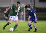 15 December 2015; William Cronin, Cork City, in action against Liam McCartan, Limerick FC. SSE Airtricity National U19 League Final, Limerick FC v Cork City. Marketsfield, Limerick. Picture credit: Diarmuid Greene / SPORTSFILE