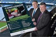 16 December 2015; Ger Ryan, right, Chairman of the MSW Committee, with Kevin Moran, Consultant Surgeon, Donegal team Doctor and MSM Committee Member, in attendance at a Medical & Scientific Committee Report launch. Croke Park, Dublin. Picture credit: Matt Browne / SPORTSFILE