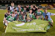 16 December 2015; Shamrock Rovers players celebrate with the trophy. SSE Airtricty National U17 League Final, Shamrock Rovers v St Patrick's Athletic, NDSL Centre, Oscar Traynor Coaching & Development Centre, Dublin. Picture credit: Sam Barnes / SPORTSFILE