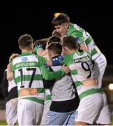 16 December 2015; Shamrock Rovers celebrate at the final whistle. SSE Airtricty National U17 League Final, Shamrock Rovers v St Patrick's Athletic, NDSL Centre, Oscar Traynor Coaching & Development Centre, Dublin. Picture credit: Sam Barnes / SPORTSFILE