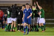 15 December 2015; Evan O'Connor, Limerick FC, reacts after defeat to Cork City. SSE Airtricity National U19 League Final, Limerick FC v Cork City. Marketsfield, Limerick. Picture credit: Diarmuid Greene / SPORTSFILE