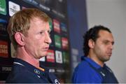 17 December 2015; Leinster head coach Leo Cullen and team captain Isa Nacewa during a press conference. Leinster Rugby HQ, UCD, Belfield, Dublin. Picture credit: Matt Browne / SPORTSFILE