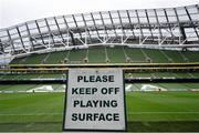 19 December 2015; A general view of the Aviva Stadium ahead of the game. European Rugby Champions Cup, Pool 5, Round 4, Leinster v RC Toulon. Aviva Stadium, Lansdowne Road, Dublin. Picture credit: Stephen McCarthy / SPORTSFILE