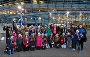 19 December 2015; Leinster supporters and members of the under 15 and 18 Birr ladies rugby club squad at the European Rugby Champions Cup, Pool 5, Round 4, clash between Leinster and RC Toulon at the Aviva Stadium, Lansdowne Road, Dublin. Picture credit: Matt Browne / SPORTSFILE