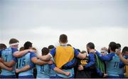 19 December 2015; The Leinster A squad huddles before their match against Ealing Trailfinders. B&I Cup, Pool 1, Ealing Trailfinders v Leinster A. Vallis Way, Ealing, London, England. Picture credit: Jack Megaw / SPORTSFILE