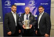 19 December 2015; Pictured during the Bank of Ireland Provincial Towns Cup Draw, are, from left, Sean O'Brien, Leinster, Peter Clarke, Navan RFC, and Fergus McFadden, Leinster. Ballsbridge Hotel, Dublin. Picture credit: Sam Barnes / SPORTSFILE