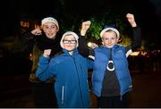 19 December 2015; Leinster supporters Lauren Gary ,11 Kevin Gary, 8, and Eoin Gary, 9, from Portalington, at the European Rugby Champions Cup, Pool 5, Round 4, clash between Leinster and RC Toulon at the Aviva Stadium, Lansdowne Road, Dublin. Picture credit: Sam Barnes / SPORTSFILE