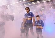 19 December 2015; Leinster captain Isa Nacewa leads his team and mascots out onto the pitch ahead of the match. European Rugby Champions Cup, Pool 5, Round 4, Leinster v RC Toulon. Aviva Stadium, Lansdowne Road, Dublin. Picture credit: Matt Browne / SPORTSFILE