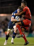19 December 2015; Jamie Heaslip, Leinster, is tackled by Delon Armitage, Toulon. European Rugby Champions Cup, Pool 5, Round 4, Leinster v RC Toulon. Aviva Stadium, Lansdowne Road, Dublin. Picture credit: Seb Daly / SPORTSFILE