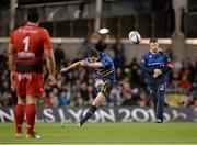 19 December 2015; Jonathan Sexton, Leinster, kicks his side's third penalty of the match. European Rugby Champions Cup, Pool 5, Round 4, Leinster v RC Toulon. Aviva Stadium, Lansdowne Road, Dublin. Picture credit: Seb Daly / SPORTSFILE