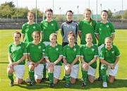 12 September 2009; The Ireland team. U17 Women's Friendly, Republic of Ireland v Italy, Oscar Traynor Road, Dublin. Photo by Sportsfile