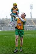 17 March 2015; Joe Canney, Corofin, celebrates with his daughter Ellie, aged 2. AIB GAA Football All-Ireland Senior Club Championship Final, Corofin v Slaughtneil, Croke Park, Dublin. Picture credit: Cody Glenn / SPORTSFILE