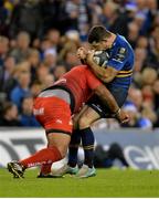 19 December 2015; Rob Kearney, Leinster, is tackled by Mathieu Bastareaud, Toulon. European Rugby Champions Cup, Pool 5, Round 4, Leinster v RC Toulon. Aviva Stadium, Lansdowne Road, Dublin. Picture credit: Matt Browne / SPORTSFILE